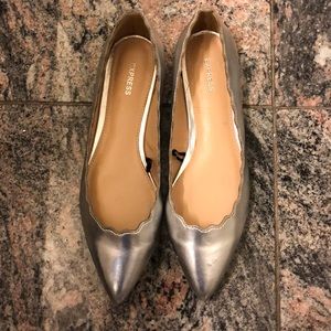 Silver Fashion Flats